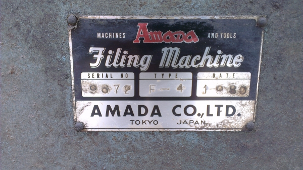 Sell> ขายเครื่องตะไบเหล็ก Amada Japan เครื่องญี่ปุ่น ราคาเบาๆ สภาพเก่าเก็บ ไม่ได้ใช้งานเลยครับ