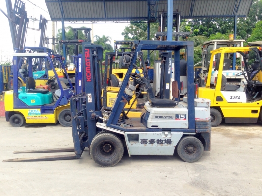 -:-*&bull;*ข า ย ร ถ ย ก เ ก่ า น อ ก*&bull;*-:-KOMATSU FD15-15 เครื่องดีเซล เสา3เมตร ฮิ้งค์ 098-329-9549/083-062-0223