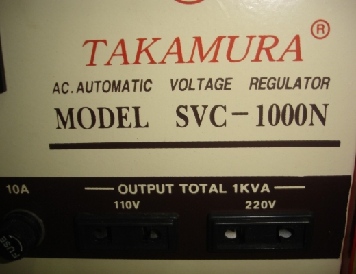 ขายหม้อแปลงไฟ AC 220V - 110V,110v - 220v TAKAMURA ขนาด 1000VA