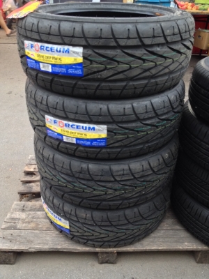 ยางใหม่ ยางซิ่ง forceum 215-45-17 ขอบ 17 ปี 14 สี่เส้น 9,000