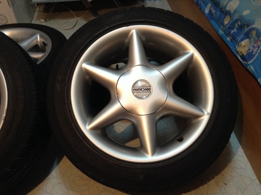 แม็กนอกขอบ 15 นิ้วพร้อมยางฟอเก้น 4 วง 4รู100/114พร้อมใช้