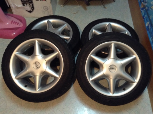 แม็กนอกขอบ 15 นิ้วพร้อมยางฟอเก้น 4 วง 4รู100/114พร้อมใช้