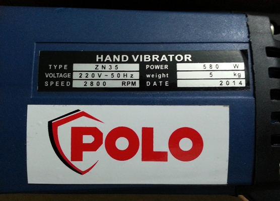 ขายเครื่องจี้ปูน POLO สาย1เมตร ของใหม่ พร้อมใช้งาน สำหรับเทคาน พื้นคอนกรีต จี้สั่นให้ไม่เป็นตามด ทำให้ปูนเข้ากันไม่เป็นโพรง