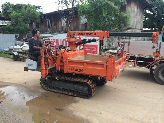 รถบรรทุกพืชเกษตรและงานก่อสร้างตีนตะขาบดั้มได้ พร้อมเครน 1ตัน