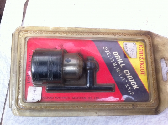 หัวจับดอกสว่าน KANZAWA ขนาด 0- 13 มม. แบบเทเปอร์ของยังไม่ผ่านการใช้งาน