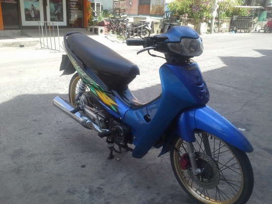 Wave 100 ปี 46 สีน้ำเงิน ล้อทอง มีเล่ม เอกสารครบๆ ราคาถูกมากๆ ทดลองขับได้ทุกวัน