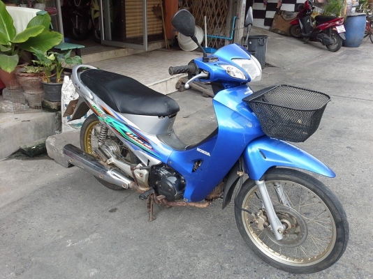 Wave 125 r ปี 50 กุญแจใหญ่ สีน้ำเงิน เทา รถบ้าน สวย เครื่องเดิมๆ มี