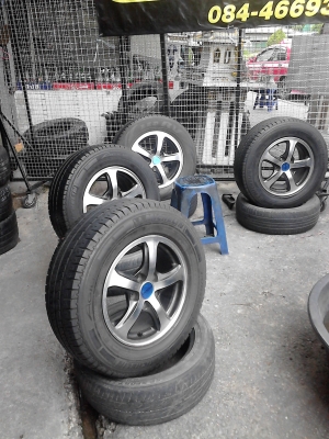แม๊ก ขอบ 15  15X6JJ  ขนาด 5 รู TOYOTA  VIGO  ไมตี้ มิตซู  ขนาด 5 รู  ชุด 4 วง TEL.081-427-3941
