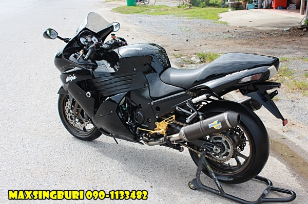 แม็กสิงห์บุรี//KAWASAKI ZX14 ปี2008 สภาพสวย ของแต่งเพียบ เสียสรรพาสมิตรแล้ว 279000 ด่วน