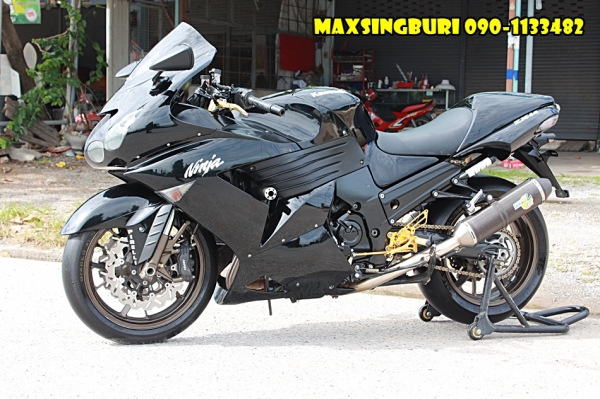 แม็กสิงห์บุรี//KAWASAKI ZX14 ปี2008 สภาพสวย ของแต่งเพียบ เสียสรรพาสมิตรแล้ว 279000 ด่วน
