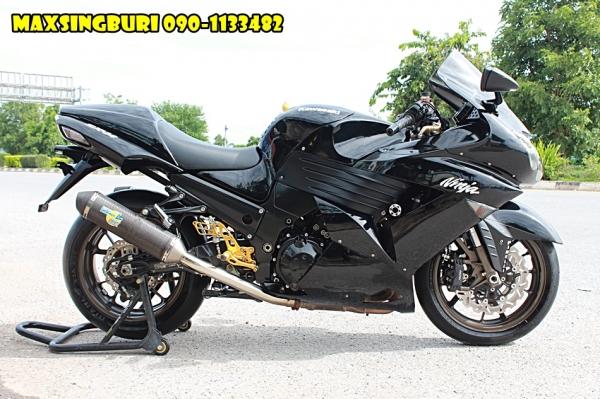 แม็กสิงห์บุรี//KAWASAKI ZX14 ปี2008 สภาพสวย ของแต่งเพียบ เสียสรรพาสมิตรแล้ว 279000 ด่วน