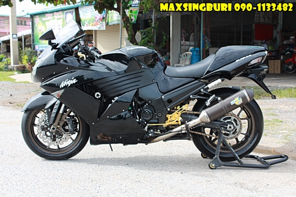 แม็กสิงห์บุรี//KAWASAKI ZX14 ปี2008 สภาพสวย ของแต่งเพียบ เสียสรรพาสมิตรแล้ว 279000 ด่วน