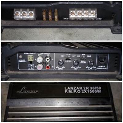 Lanzar 2Chanel คลาสab 2R 38/50 P.M.P.O 2x1500W