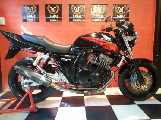 T&amp;T BIKE RAMA2ขาย HONDA CB400 V-TEC1 ปี2000 เทคเปิด ทุกเกียร์ ขี่สนุกๆ ท่อสูตร ระบบไฟสมบูรณ์ราคาพิเศษด่วน 79500