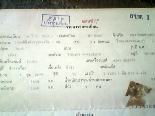 ขายอีซูซุแวน สภาพพร้อมใช้ รถทหารเรือกรมอุ่ใช้งานเอง เอกสารพร้อมโอน