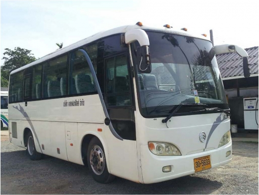 ขายรถบัสปรับอากาศยี่ห้อ Golden Dragon รุ่น XML6796 สีขาว(คันที่1)