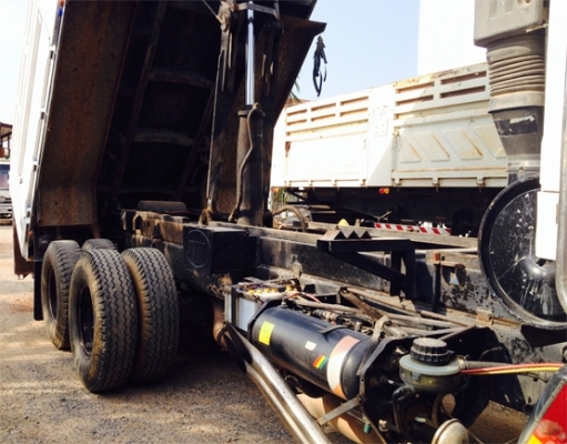 ฝากขาย HINO MEGA 320 ยูโรทู HI-Torque กระบะดัมพ์สามมิตร มีระบบลากพ่วง เครื่องเดิม เกียร์เดิม