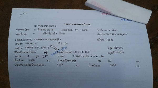 ขายดัมพ์115 NPR59LU5-M ISUZU สโลว์กลาง เฟืองท้ายF สภาพพร้อมใช้งาน แชชซีสวย เครื่องดี เอกสารเล่มทะเบียนพร้อมโอน พ.เพาเวอร์ ขายดัมพ์115 NPR59LU5-M ISUZU สโลว์กลาง เฟืองท้ายF สภาพพร้อมใช้งาน แชชซีสวย เครื่องดี เอกสารเล่มทะเบียนพร้อมโอน พ.เพาเวอร์