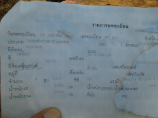 ***ขายแล้วครับขอบคุณ Truck2hand ขาย กระบะตอนเดียว **ช้างเหยียบ 4 ขอ ไฟตั้ง หน้าแว่น "ทวด"NAVARA!! กระบะคลาสสิค วางเครื่อง ISUZU 2000 ดีเซล แห้ง (ลงเล่ม)คัสซีดี หัวเก๋งไม่ผุ ไม่มีแบต กระบะผุบ้าง กระจกมือหมุนใช้ได้ปกติ ขายตามสภาพ พร้อมต้อนรับนักปั