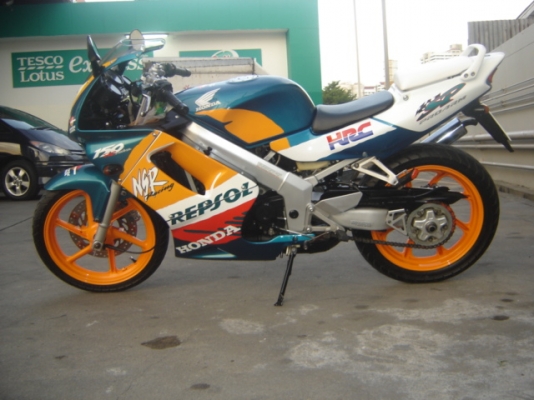 NSR 150SP PROARM ทำสีใหม่ทั้งคัน สวยมาก สีเขียวส้ม ลายเดิม..ๆ ลาย