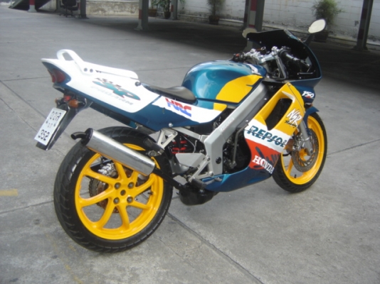 NSR 150SP PROARM ทำสีใหม่ทั้งคัน สวยมาก สีเขียวส้ม ลายเดิม..ๆ ลาย