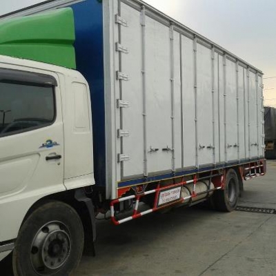 หกล้อHINO MEGA FG.URO2ติดNGV ตู้10 บาน ยาว 7.60 เมตร