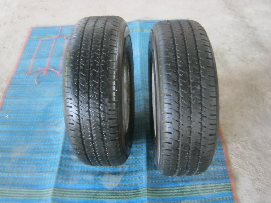 ขายกระทะล้อผ่าขอบ14 5รู พร้อมยางMICHELIN 205R14 ยางปี11