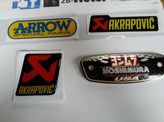 เพลทมีเนียม Yoshi,สติ๊กเกอร์ ติดท่อ Akrapovic