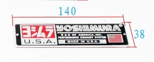 เพลทมีเนียม Yoshi,สติ๊กเกอร์ ติดท่อ Akrapovic