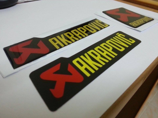 เพลทมีเนียม Yoshi,สติ๊กเกอร์ ติดท่อ Akrapovic