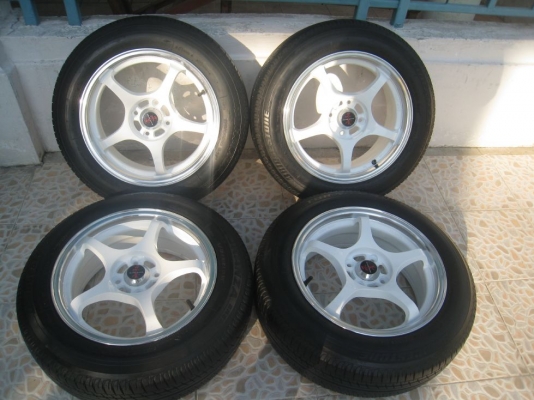 ขายล้อแม็ก ADVANTI racing  15"x6.5" et 38 4รู 100+ยางปี11 (081-3747940)