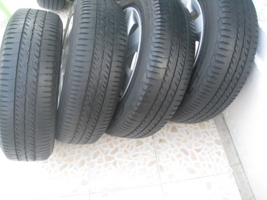 ขายล้อแม็ก Nissan March 15"x5.5" et 50 4 รู 100 +ยางปี 10 (081-3747940)