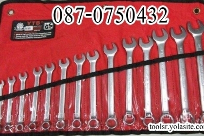 จำหน่ายประแจแหวนข้างปากตาย ขนาด8mm.-24mm 14 ตัวชุดYTB USA มาตราฐาน DIN และ ISO standard