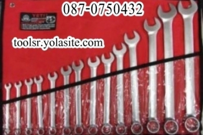 จำหน่ายประแจแหวนข้างปากตายชุดใหญ่ ขนาด10mm -32mm. 14 ตัวชุดYTB USA มาตราฐาน มอก.อเมริกา DIN และ ISO