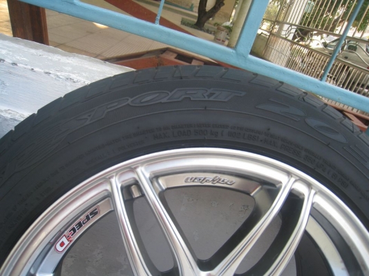 ขายล้อแม็ก Lenso Project D Spec-D 15"x7" et 40 4รู 100+ยางปี 10 ( 081-3747940 )