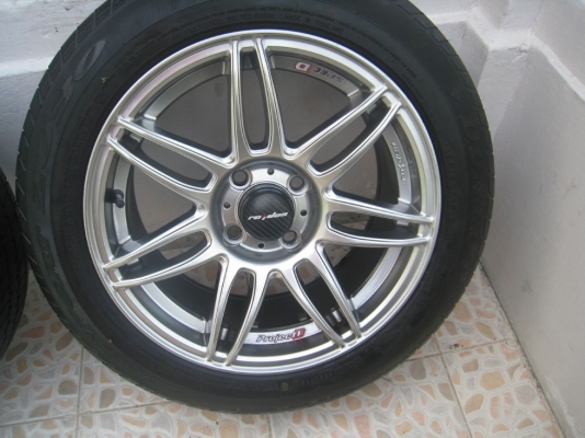 ขายล้อแม็ก Lenso Project D Spec-D 15"x7" et 40 4รู 100+ยางปี 10 ( 081-3747940 )