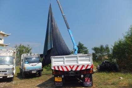 10ล้อช่วงยาวHINO MEGA500 UROIIIปี53ติดเครนทานาโดZFX 5ตัน