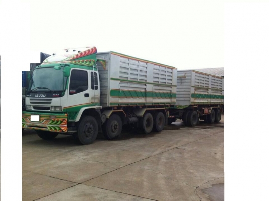 ขายรถสิบล้อ ISUZU DECA FXZ 320 HP EURO2 ปี 50พ่วงแม่+ลูกดั้ม 3คาน คอกเกษตรดั้มราคาต่อรองได้