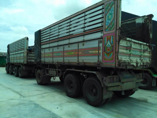 ขายรถสิบล้อ ISUZU DECA FXZ 320 HP EURO2 ปี 50พ่วงแม่+ลูกดั้ม 3คาน คอกเกษตรดั้มราคาต่อรองได้