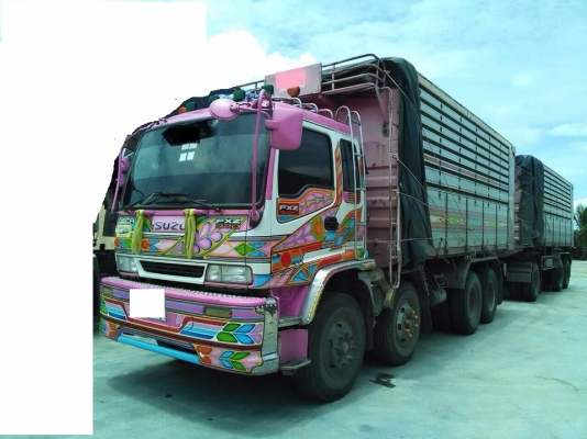 ขายรถสิบล้อ ISUZU DECA FXZ 320 HP EURO2 ปี 50พ่วงแม่+ลูกดั้ม 3คาน คอกเกษตรดั้มราคาต่อรองได้