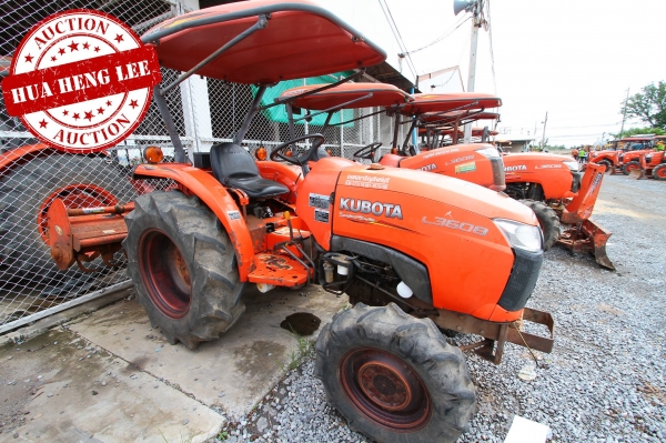 AUC 6 Code 014  แทรกเตอร์  KUBOTA L3608+RX162D ราคา เริ่มต้นการประมูล 230,000 บาท