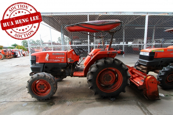AUC 6 Code 029  แทรกเตอร์  KUBOTA L4508+RX180F ราคา เริ่มต้นการประมูล 195,000 บาท