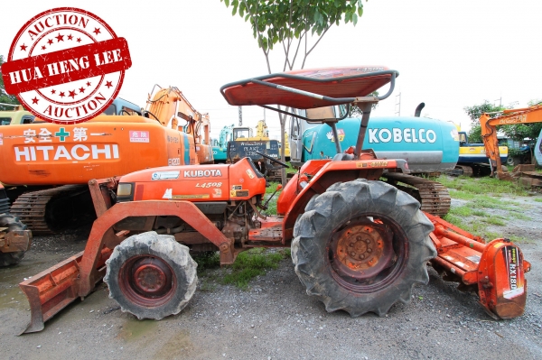 AUC 6 Code 033  แทรกเตอร์  KUBOTA L4508+FD180F+RX180F ราคา เริ่มต้นการประมูล 205,000 บาท