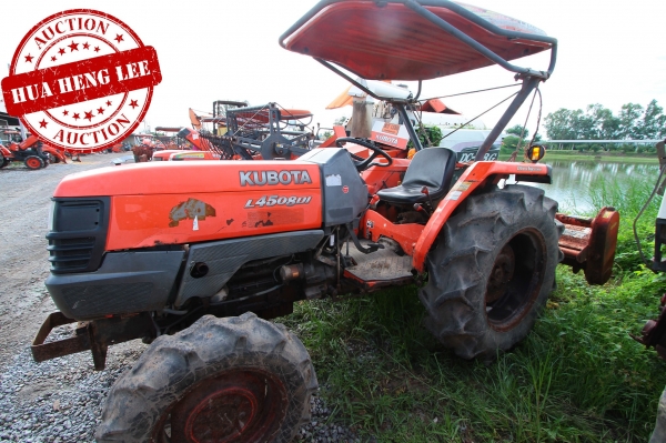 AUC 6 Code 035  แทรกเตอร์  KUBOTA L4508DI+RX180F ราคา เริ่มต้นการประมูล 205,000 บาท
