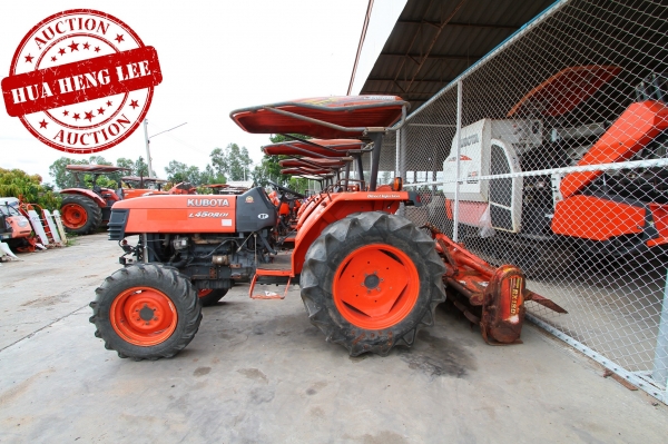 AUC 6 Code 036  แทรกเตอร์  KUBOTA L4508DI+RX180F+FD180F ราคา เริ่มต้นการประมูล 235,000 บาท