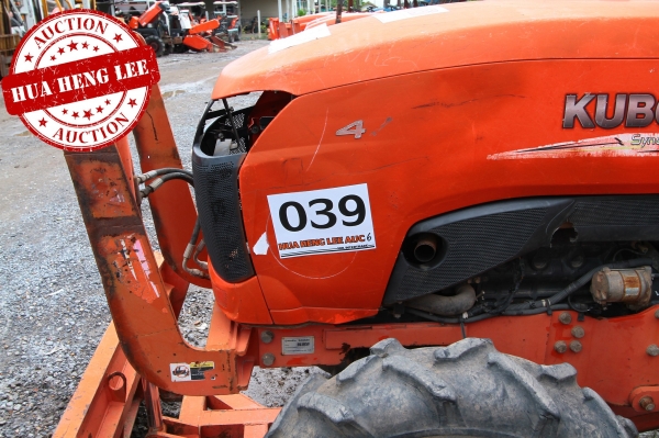 AUC 6 Code 039  แทรกเตอร์  KUBOTA L4708+FD185F+RX180F ราคา เริ่มต้นการประมูล 395,000 บาท