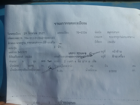 ขายรถ ISUZU JCM เครื่อง 6BD1 165 แรงม้า ยาว 5.50 เมตร เอกสาร ม.79 พร้อมโอน