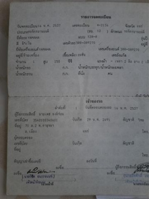 ขาย TZR150 ทะเบียนพร้อมโอนภาษีขาด 2 ปี เครื่องเดิมยังแน่นเหมาะกับนักปั้นขาย 6900 บาท