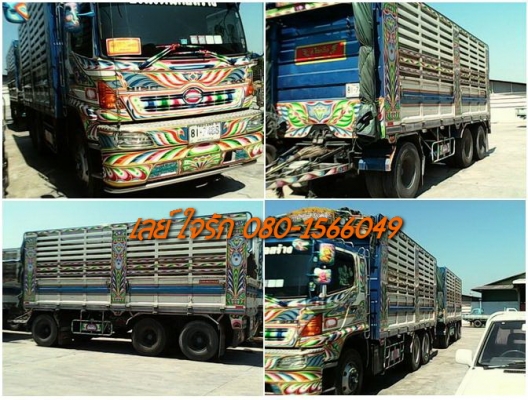 ***ขายแล้วครับขอบคุณ Truck2hand ขาย22ล้อพ่วงเกษตรแม่ลูกไม่ดั้ม HINO SERIES-500 344 FM1ANLD ปี55 เครื่องเดิมเกียร์เดิม เครื่อง AO9C-TH 334HP แน่นๆ แห้งๆ แรงๆ ไม่มีเยิ้ม เกียร์เดิม ไม่หลุดไม่หอน ช่วงล่างเดิมคัสซีสวยเดิมๆไม่ปะไม่ดาม กระบะเหล็กคอกเกษตรไม่ดั้ม