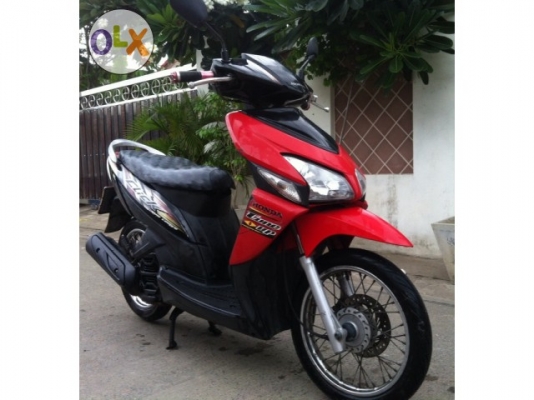 Honda Click 110 แดงดำ เล่มทะเบียน ภาษีปี 58